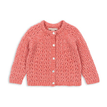 Load image into Gallery viewer, Pink knitted cardigan on a white background
