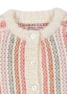 kiri cardigan - rose stripe