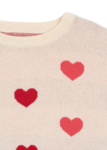 lapis sweater - coeur coloré duo pink