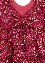Load image into Gallery viewer, lila bow dress - sparkling sangria