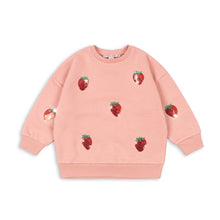 將圖片載入圖庫檢視器 Pink sweatshirt with strawberry patterns on a white background