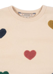 lou sweat shirt - multi heart