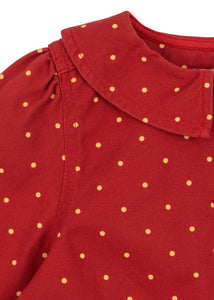 nola shirt jacket - strawberry dot