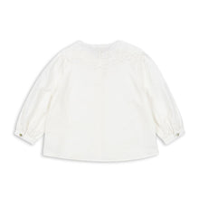 Load image into Gallery viewer, White blouse with long sleeves on a white background