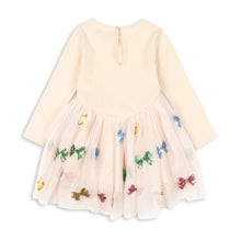 Load image into Gallery viewer, Cream-colored dress with floral embroidery on a white background