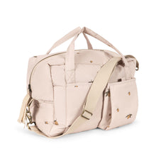將圖片載入圖庫檢視器 Beige diaper bag with a shoulder strap on a white background