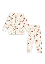 Load image into Gallery viewer, Children&#39;s pajama set with fox pattern on a white background