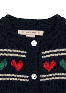 belou knit cardigan heart