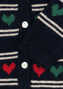 belou knit cardigan heart