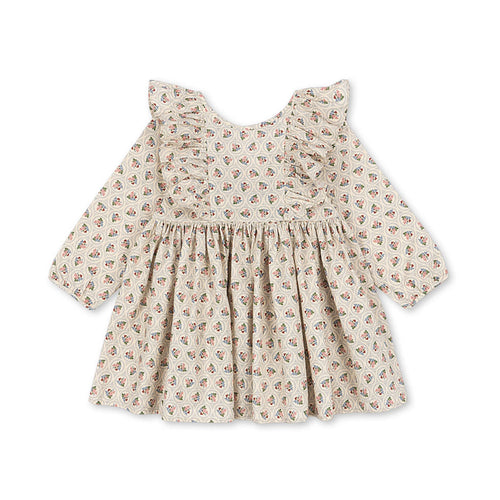 Floral patterned dress on a white background