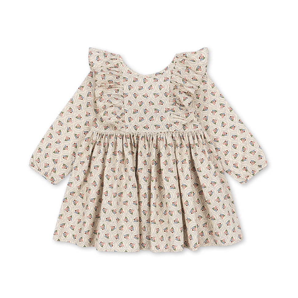 Floral patterned dress on a white background