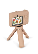Load image into Gallery viewer, Toy camera with screen and tripod on a white background
