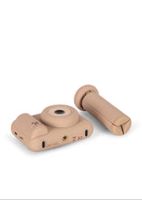 Load image into Gallery viewer, Beige toy camera with rollable handle on a white background