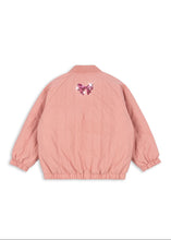 Load image into Gallery viewer, Pink jacket with a bow detail on the back against a white background