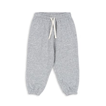 Load image into Gallery viewer, Gray sweatpants with a white drawstring on a white background
