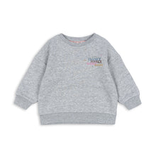 Load image into Gallery viewer, Gray sweatshirt with a logo on a white background