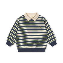 Load image into Gallery viewer, Striped sweater with a collar on a white background