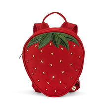 Load image into Gallery viewer, Red strawberry-shaped backpack on a white background