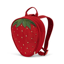 Load image into Gallery viewer, Red strawberry-shaped backpack on a white background