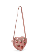 將圖片載入圖庫檢視器 Heart-shaped pink bag with strawberry design on a white background