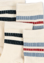 將圖片載入圖庫檢視器 Two pairs of optic white socks by Konges Sløjd, soft cotton material, with ribbed cuffs, suitable for babies and toddlers.