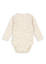 將圖片載入圖庫檢視器 Baby onesie with long sleeves on a white background