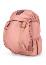 將圖片載入圖庫檢視器 Konges Sløjd Clover Schoolbag with rosette detail, soft fabric bag for kids, featuring a cute green clover design and adjustable straps.