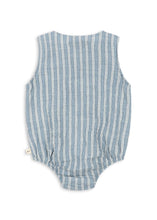 將圖片載入圖庫檢視器 elliot romper - trio bleu stripe - LittleBae.