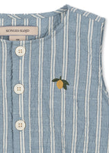 將圖片載入圖庫檢視器 elliot romper - trio bleu stripe - LittleBae.