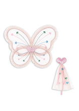 Load image into Gallery viewer, Butterfly-shaped hair clip with a heart-shaped accessory on a white background