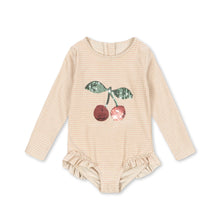 將圖片載入圖庫檢視器 jade long sleeve swimsuit - rose stripe - LittleBae.