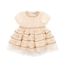將圖片載入圖庫檢視器 Beige dress with lace details on a white background