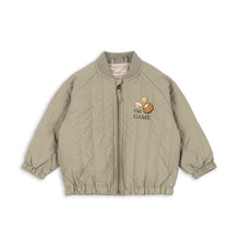 Load image into Gallery viewer, Children's beige jacket with a logo on a white background