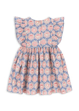 將圖片載入圖庫檢視器 Floral dress with ruffled sleeves on a white background