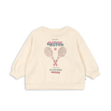 Load image into Gallery viewer, Beige sweatshirt with tennis graphic and text on a white background