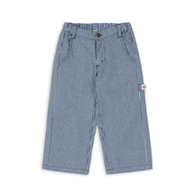 Load image into Gallery viewer, Blue and white striped pants on a white background