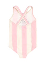 將圖片載入圖庫檢視器 Pink and white striped swimsuit on a white background