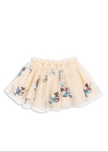 將圖片載入圖庫檢視器 Beige skirt with floral patterns on a white background