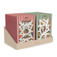 將圖片載入圖庫檢視器 Set of three notebooks with animal illustrations in a cardboard holder on a white background