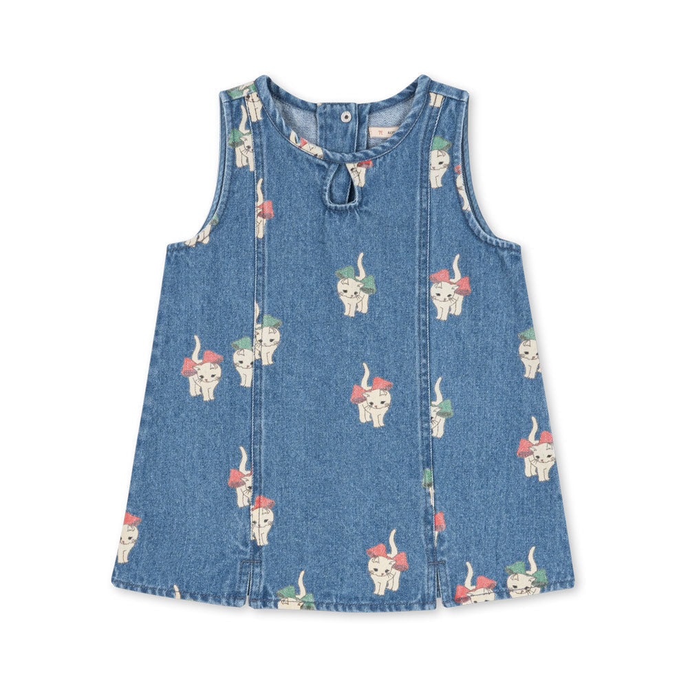 magot dress - bow kitty denim