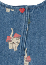 Load image into Gallery viewer, magot dress - bow kitty denim