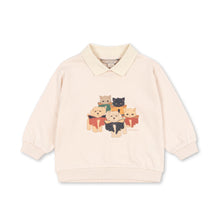 Load image into Gallery viewer, Beige sweater with cat design on a white background