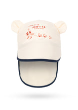 將圖片載入圖庫檢視器 Konges Sløjd Aster Bear Sun Hat in gray, soft fabric with bear design, perfect for sunny weather and outdoor protection.