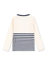 將圖片載入圖庫檢視器 Konges Sløjd Aster swim blouse for babies and toddlers with marin stripe pattern, lightweight and comfortable toddler swimwear.