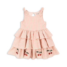 將圖片載入圖庫檢視器 Konges Sløjd Ellie Dress in Amour Stripe featuring a colorful striped pattern and soft fabric, perfect for babies or toddlers.