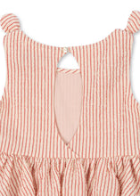 將圖片載入圖庫檢視器 Konges Sløjd Ellie Dress in Amour Stripe with soft fabric and colorful striped pattern, perfect for casual wear.