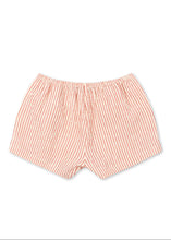 將圖片載入圖庫檢視器 Konges Sløjd Ellie Frill Shorts for babies and toddlers in Amour Stripe fabric, featuring frill details and soft cotton material.