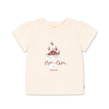 Load image into Gallery viewer, Beige t-shirt with a graphic design and text on a white background