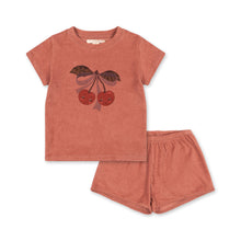 將圖片載入圖庫檢視器 Konges Sløjd Itty Set GOTS Canyon Rose top with soft, organic fabric and gentle ruffle details, perfect for comfortable everyday wear.