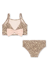 將圖片載入圖庫檢視器 Konges Sløjd baby kitty bikini in leopard print, toddler swimwear with cute feline design, suitable for swimming and summer fun.